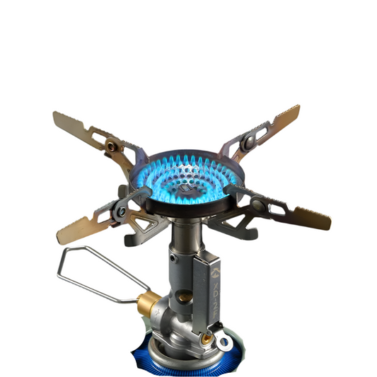 Mini Adjustable Camping Gas Stove Cookout Burner Silver-0